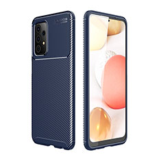 Custodia Silicone Cover Morbida Spigato per Samsung Galaxy A52 5G Blu