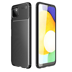 Custodia Silicone Cover Morbida Spigato per Samsung Galaxy F42 5G Nero