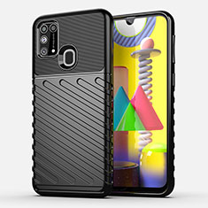 Custodia Silicone Cover Morbida Spigato per Samsung Galaxy M31 Prime Edition Nero