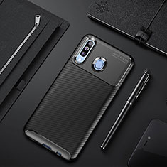 Custodia Silicone Cover Morbida Spigato per Samsung Galaxy M40 Nero