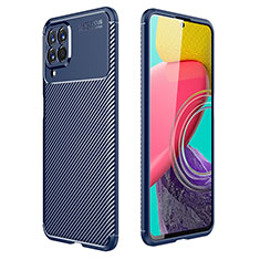 Custodia Silicone Cover Morbida Spigato per Samsung Galaxy M53 5G Blu
