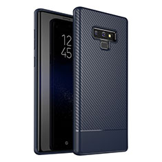 Custodia Silicone Cover Morbida Spigato per Samsung Galaxy Note 9 Blu