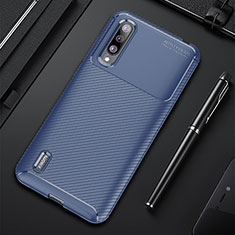 Custodia Silicone Cover Morbida Spigato per Xiaomi CC9e Blu