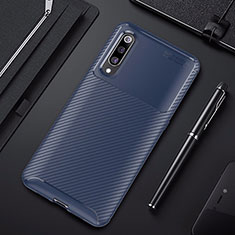 Custodia Silicone Cover Morbida Spigato per Xiaomi Mi 9 Pro Blu