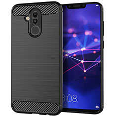 Custodia Silicone Cover Morbida Spigato S01 per Huawei Mate 20 Lite Nero