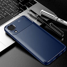 Custodia Silicone Cover Morbida Spigato S01 per Samsung Galaxy A03 Core Blu