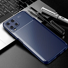 Custodia Silicone Cover Morbida Spigato S01 per Samsung Galaxy A22 4G Blu