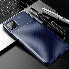 Custodia Silicone Cover Morbida Spigato S01 per Samsung Galaxy A22 5G Blu
