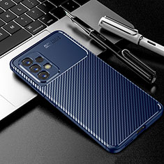 Custodia Silicone Cover Morbida Spigato S01 per Samsung Galaxy A53 5G Blu