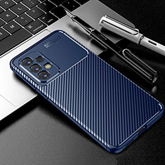 Custodia Silicone Cover Morbida Spigato S01 per Samsung Galaxy A73 5G Blu
