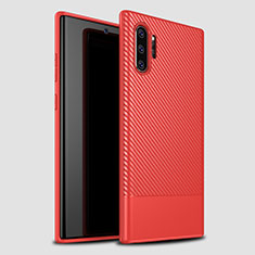 Custodia Silicone Cover Morbida Spigato S01 per Samsung Galaxy Note 10 Plus Rosso