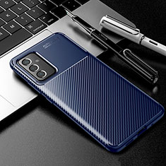 Custodia Silicone Cover Morbida Spigato S01 per Samsung Galaxy Quantum4 5G Blu