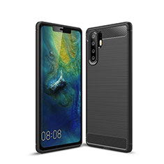 Custodia Silicone Cover Morbida Spigato S03 per Huawei P30 Pro Nero