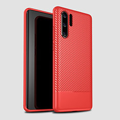 Custodia Silicone Cover Morbida Spigato S04 per Huawei P30 Pro New Edition Rosso
