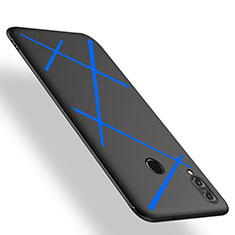 Custodia Silicone Cover Morbida Spigato T02 per Huawei Honor V10 Lite Blu