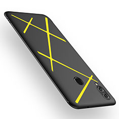 Custodia Silicone Cover Morbida Spigato T02 per Huawei Honor View 10 Lite Giallo