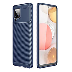 Custodia Silicone Cover Morbida Spigato WL1 per Samsung Galaxy A42 5G Blu