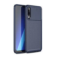 Custodia Silicone Cover Morbida Spigato WL1 per Samsung Galaxy A50 Blu