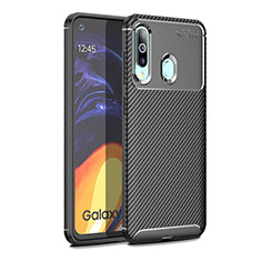 Custodia Silicone Cover Morbida Spigato WL1 per Samsung Galaxy A60 Nero