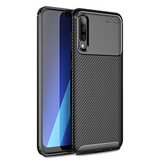 Custodia Silicone Cover Morbida Spigato WL1 per Samsung Galaxy A70 Nero