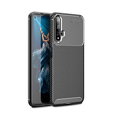 Custodia Silicone Cover Morbida Spigato Y01 per Huawei Honor 20S Nero