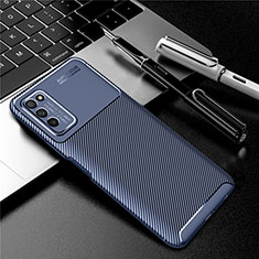 Custodia Silicone Cover Morbida Spigato Y01 per Huawei Honor 30 Lite 5G Blu