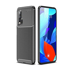 Custodia Silicone Cover Morbida Spigato Y01 per Huawei Nova 6 Nero