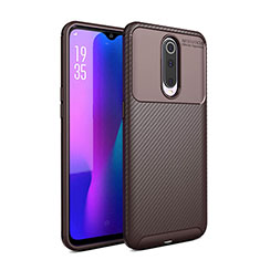 Custodia Silicone Cover Morbida Spigato Y01 per Oppo R17 Pro Marrone