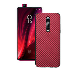 Custodia Silicone Cover Morbida Spigato Y01 per Xiaomi Redmi K20 Pro Rosso