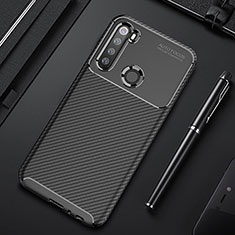 Custodia Silicone Cover Morbida Spigato Y01 per Xiaomi Redmi Note 8 (2021) Nero