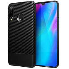 Custodia Silicone Cover Morbida Spigato Y02 per Huawei P30 Lite Nero