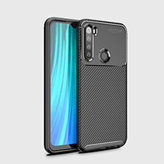 Custodia Silicone Cover Morbida Spigato Y02 per Xiaomi Redmi Note 8 (2021) Nero