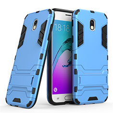 Custodia Silicone e Plastica Opaca con Supporto per Samsung Galaxy J5 (2017) Duos J530F Blu