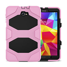 Custodia Silicone e Plastica Opaca con Supporto per Samsung Galaxy Tab A6 10.1 SM-T580 SM-T585 Rosa