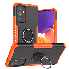 Custodia Silicone e Plastica Opaca Cover con Magnetico Anello Supporto J01X per Samsung Galaxy A05s Arancione