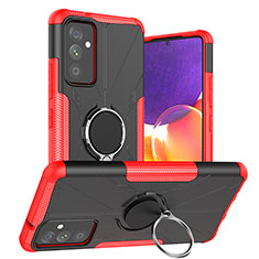 Custodia Silicone e Plastica Opaca Cover con Magnetico Anello Supporto J01X per Samsung Galaxy A05s Rosso