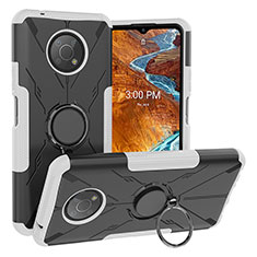 Custodia Silicone e Plastica Opaca Cover con Magnetico Anello Supporto JX1 per Nokia G300 5G Rosa Caldo