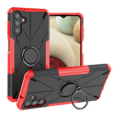 Custodia Silicone e Plastica Opaca Cover con Magnetico Anello Supporto JX1 per Samsung Galaxy A04s Rosso