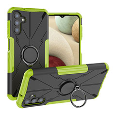 Custodia Silicone e Plastica Opaca Cover con Magnetico Anello Supporto JX1 per Samsung Galaxy A04s Verde