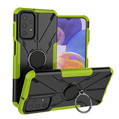 Custodia Silicone e Plastica Opaca Cover con Magnetico Anello Supporto JX1 per Samsung Galaxy A23 4G Verde