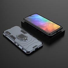 Custodia Silicone e Plastica Opaca Cover con Magnetico Anello Supporto KC1 per Xiaomi Redmi 9A Blu