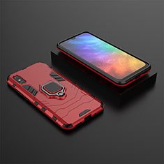 Custodia Silicone e Plastica Opaca Cover con Magnetico Anello Supporto KC1 per Xiaomi Redmi 9A Rosso