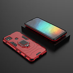 Custodia Silicone e Plastica Opaca Cover con Magnetico Anello Supporto KC1 per Xiaomi Redmi 9C Rosso