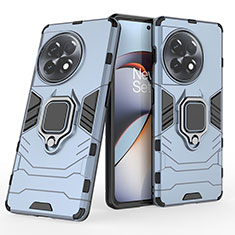 Custodia Silicone e Plastica Opaca Cover con Magnetico Anello Supporto KC2 per OnePlus 11R 5G Blu