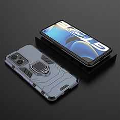 Custodia Silicone e Plastica Opaca Cover con Magnetico Anello Supporto KC2 per Realme GT Neo 3T 5G Blu