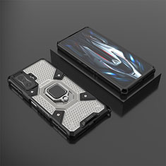 Custodia Silicone e Plastica Opaca Cover con Magnetico Anello Supporto KC3 per Xiaomi Poco F4 GT 5G Nero