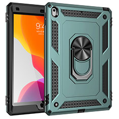 Custodia Silicone e Plastica Opaca Cover con Magnetico Anello Supporto MQ1 per Apple iPad 10.2 (2019) Verde
