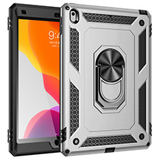 Custodia Silicone e Plastica Opaca Cover con Magnetico Anello Supporto MQ1 per Apple iPad 10.2 (2020) Argento