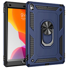 Custodia Silicone e Plastica Opaca Cover con Magnetico Anello Supporto MQ1 per Apple iPad 10.2 (2020) Blu