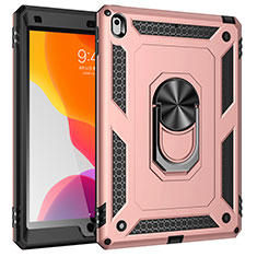 Custodia Silicone e Plastica Opaca Cover con Magnetico Anello Supporto MQ1 per Apple iPad 10.2 (2020) Oro Rosa